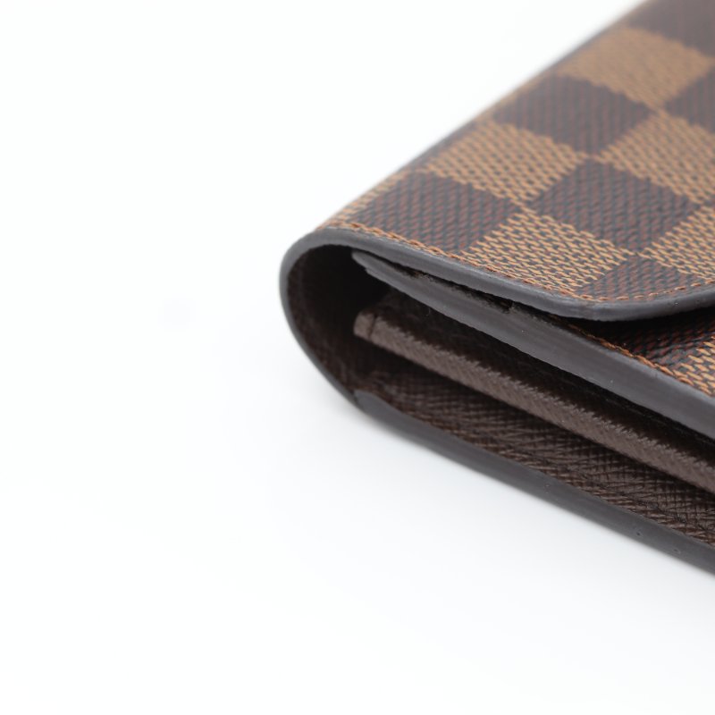 Louis Vuitton 路易威登 Sarah Damier Ebène 棕色 棋盤格 帆布 長夾-9