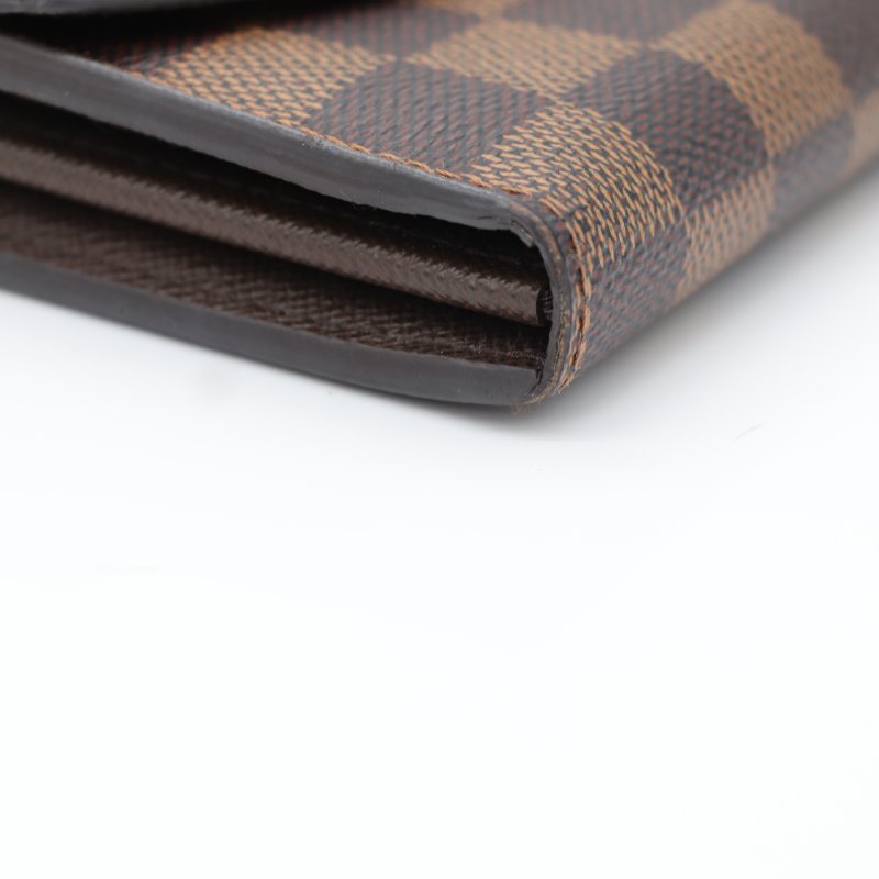 Louis Vuitton 路易威登 Sarah Damier Ebène 棕色 棋盤格 帆布 長夾-10