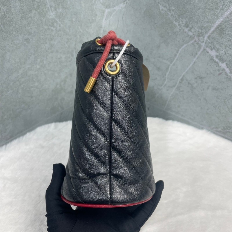 Gucci GG MARMONT GG MARMONT黑色牛皮 鏈條肩背包斜背包-4