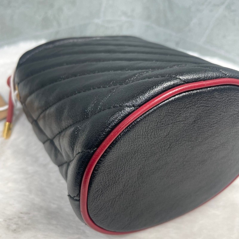 Gucci GG MARMONT GG MARMONT黑色牛皮 鏈條肩背包斜背包-7