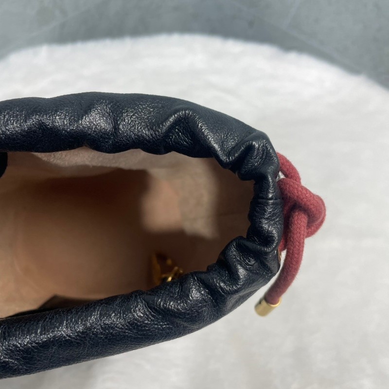 Gucci GG MARMONT GG MARMONT黑色牛皮 鏈條肩背包斜背包-10