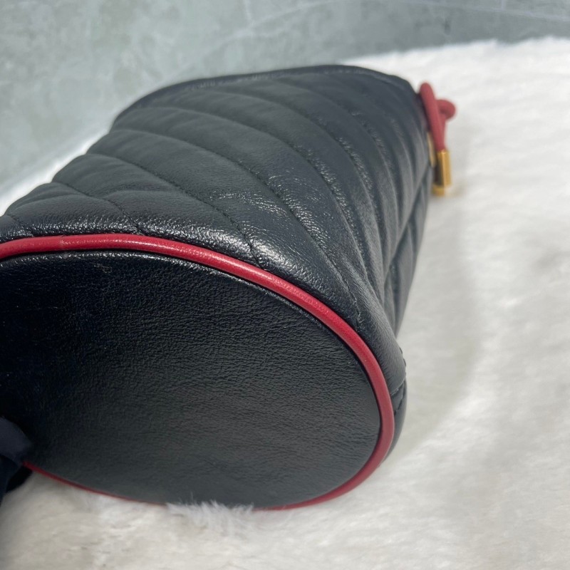 Gucci GG MARMONT GG MARMONT黑色牛皮 鏈條肩背包斜背包-12