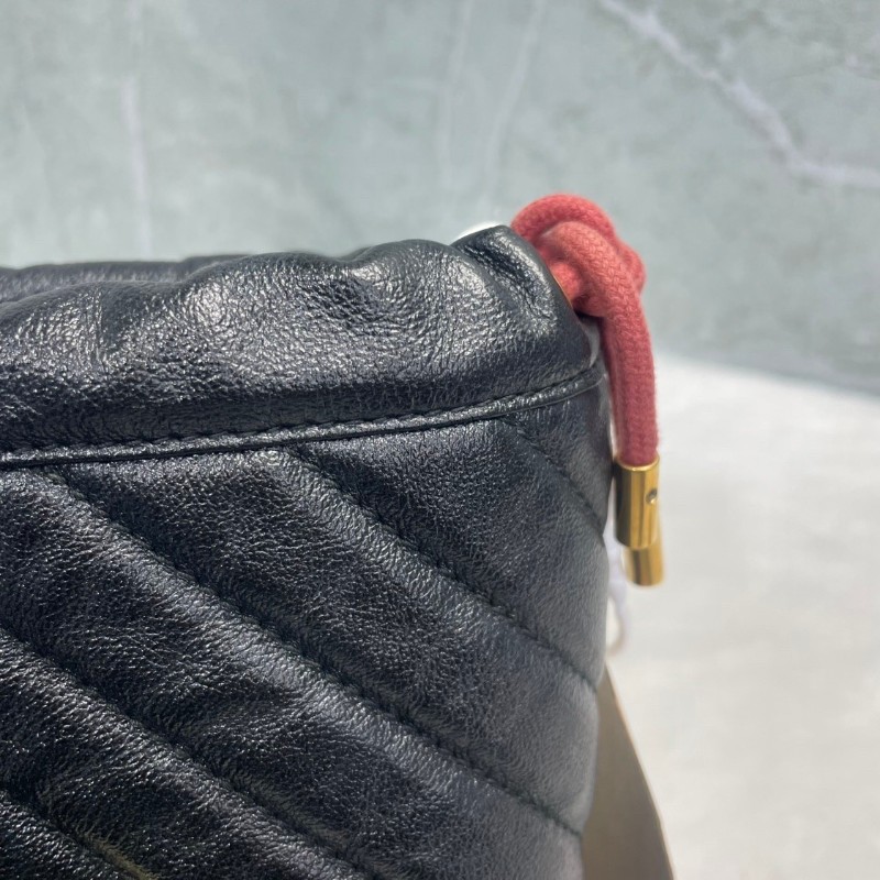 Gucci GG MARMONT GG MARMONT黑色牛皮 鏈條肩背包斜背包-16