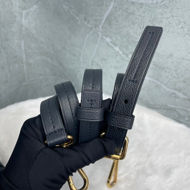 LV 全皮壓紋 深藍偏黑 speedy25枕頭包-8