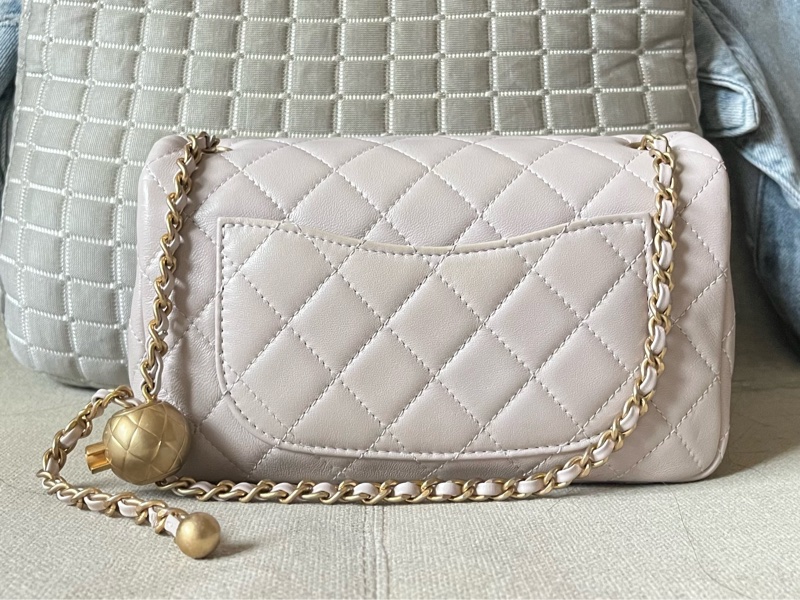 Chanel 22B香芋紫 cf mini金球 斜背包肩背包香奈兒精品斷捨離-3