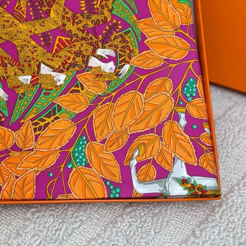 【全❤️全套】Hermes 絲巾圍巾披肩 叢林樹葉-3