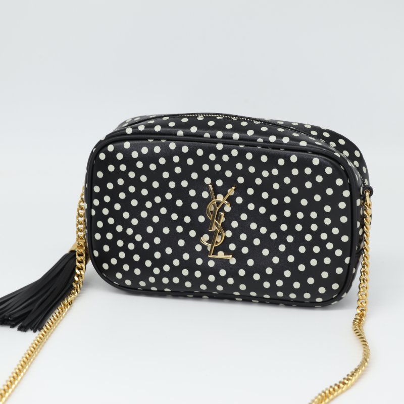 Saint Laurent 聖羅蘭 Lou Mini Camera Bag 圓點印花 小牛皮 斜背包 相機包-1