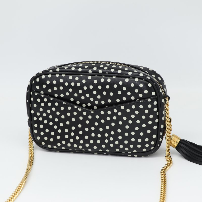 Saint Laurent 聖羅蘭 Lou Mini Camera Bag 圓點印花 小牛皮 斜背包 相機包-2