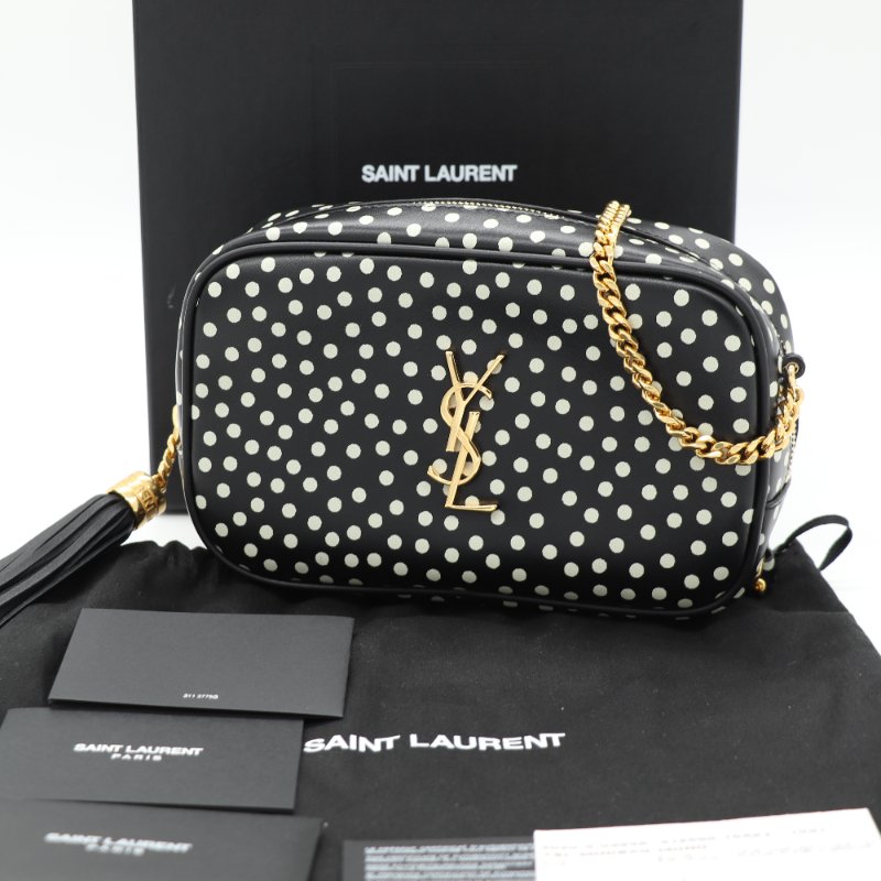 Saint Laurent 聖羅蘭 Lou Mini Camera Bag 圓點印花 小牛皮 斜背包 相機包-4