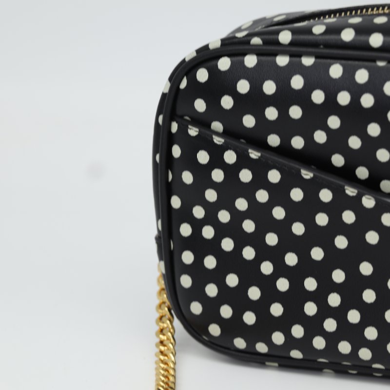 Saint Laurent 聖羅蘭 Lou Mini Camera Bag 圓點印花 小牛皮 斜背包 相機包-7