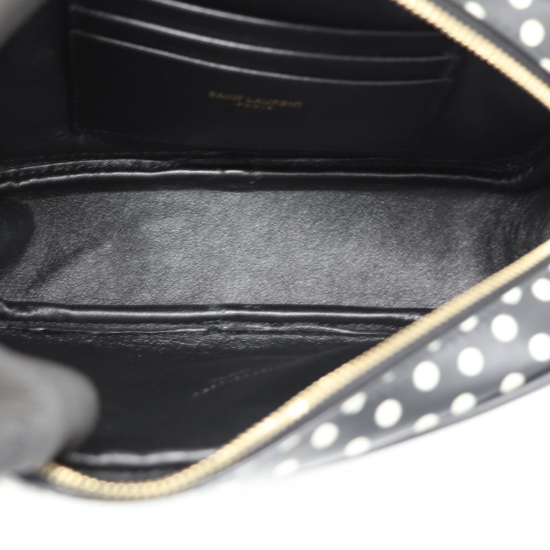 Saint Laurent 聖羅蘭 Lou Mini Camera Bag 圓點印花 小牛皮 斜背包 相機包-13