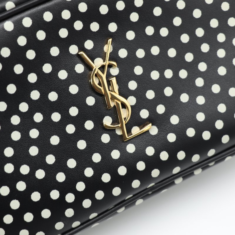 Saint Laurent 聖羅蘭 Lou Mini Camera Bag 圓點印花 小牛皮 斜背包 相機包-14