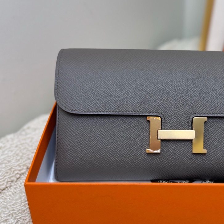 【99❤️全套】Hermes 康康錢包 錫器灰-3