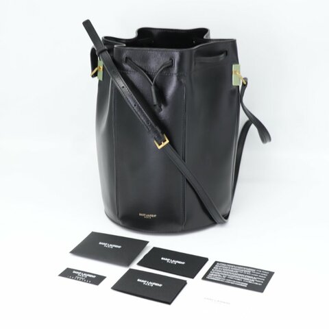 Saint Laurent 聖羅蘭 Talitha 黑色 小牛皮 水桶包 肩背包