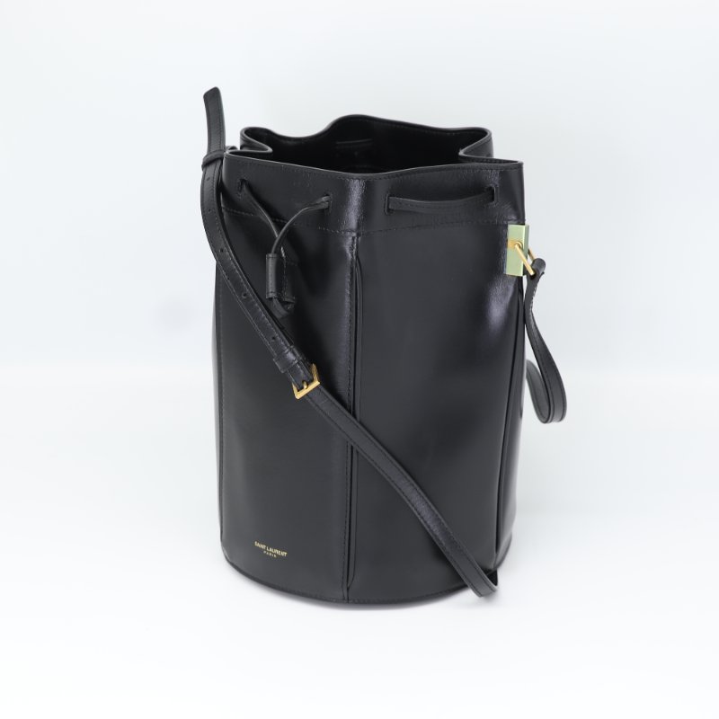 Saint Laurent 聖羅蘭 Talitha 黑色 小牛皮 水桶包 肩背包-1