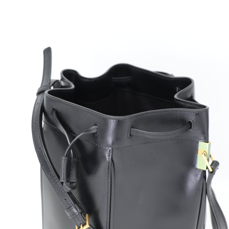 Saint Laurent 聖羅蘭 Talitha 黑色 小牛皮 水桶包 肩背包-6