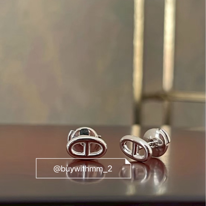 ⭐️賣場有滿額折扣⭐️愛馬仕 純銀豬鼻子耳環 全新品-0