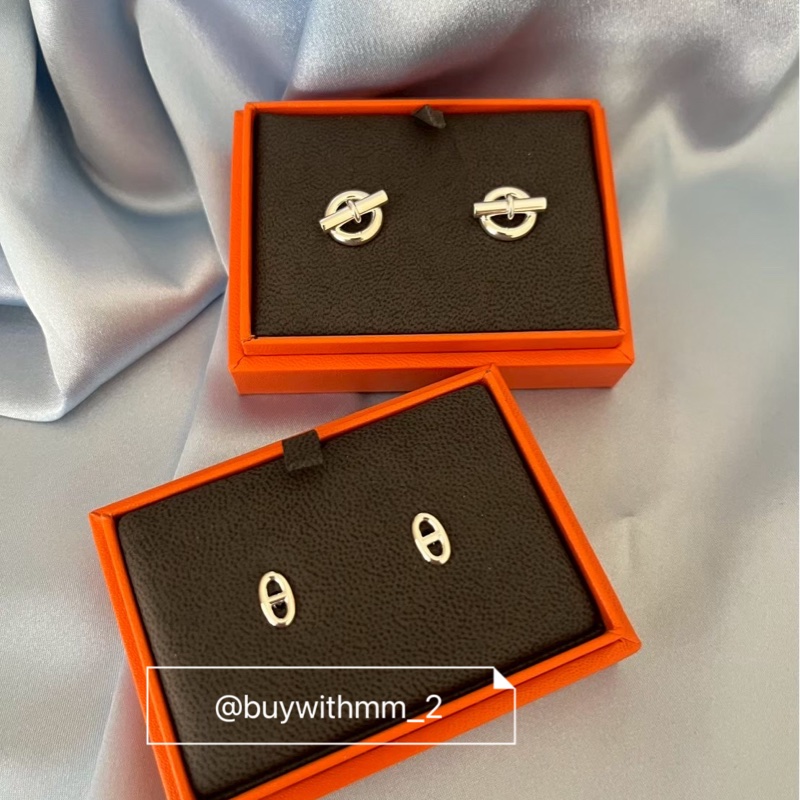 ⭐️賣場有滿額折扣⭐️愛馬仕 純銀豬鼻子耳環 全新品-1