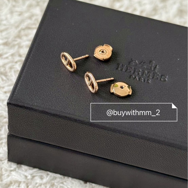 ⭐️賣場有滿額折扣⭐️愛馬仕 純銀豬鼻子耳環 全新品-3