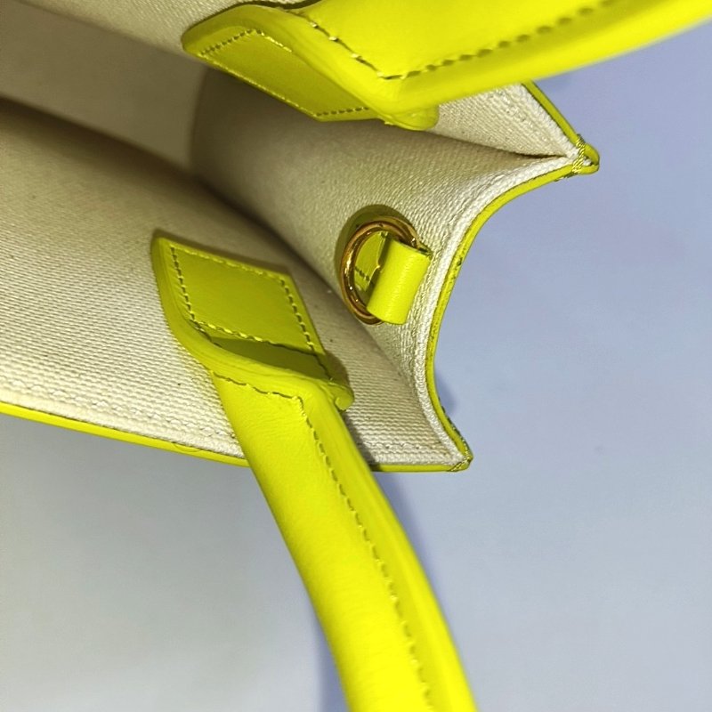 CELINE CABAS CELINE迷你米色帆布單肩包斜挎包手提包金色五金可拆卸肩帶-10