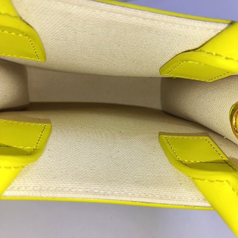 CELINE CABAS CELINE迷你米色帆布單肩包斜挎包手提包金色五金可拆卸肩帶-11