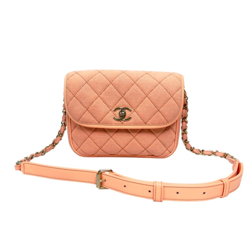 CHANEL CC 牛仔 丹寧 斜揹袋-2