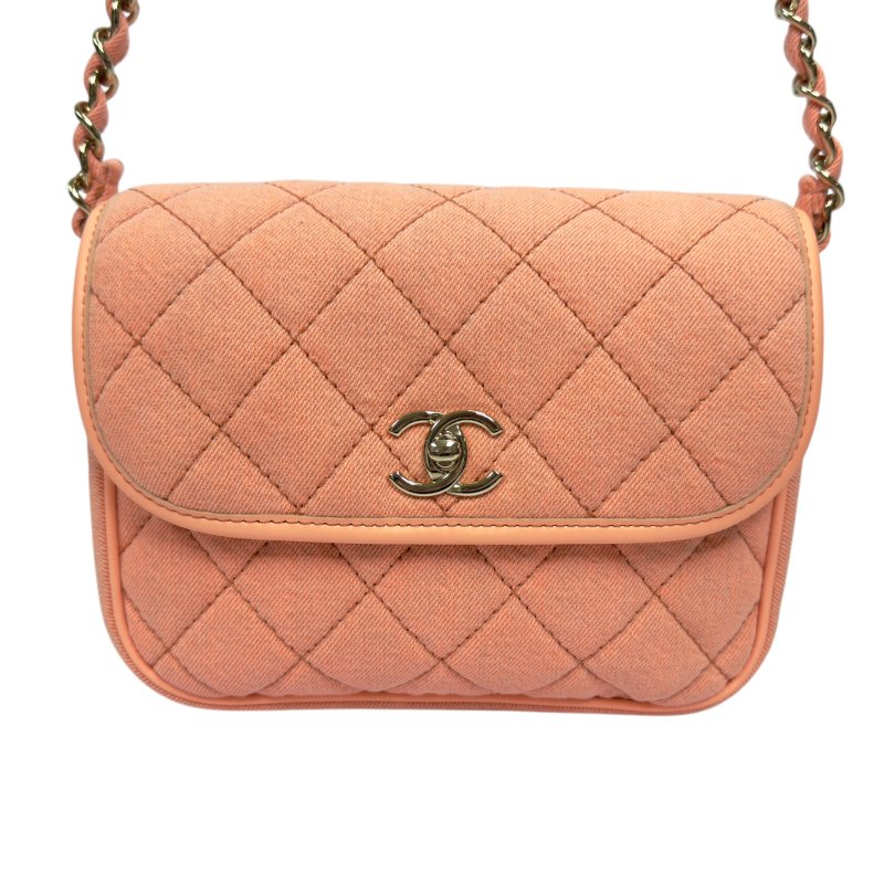 CHANEL CC 牛仔 丹寧 斜揹袋-4