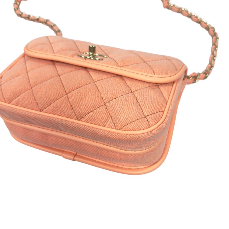 CHANEL CC 牛仔 丹寧 斜揹袋-11