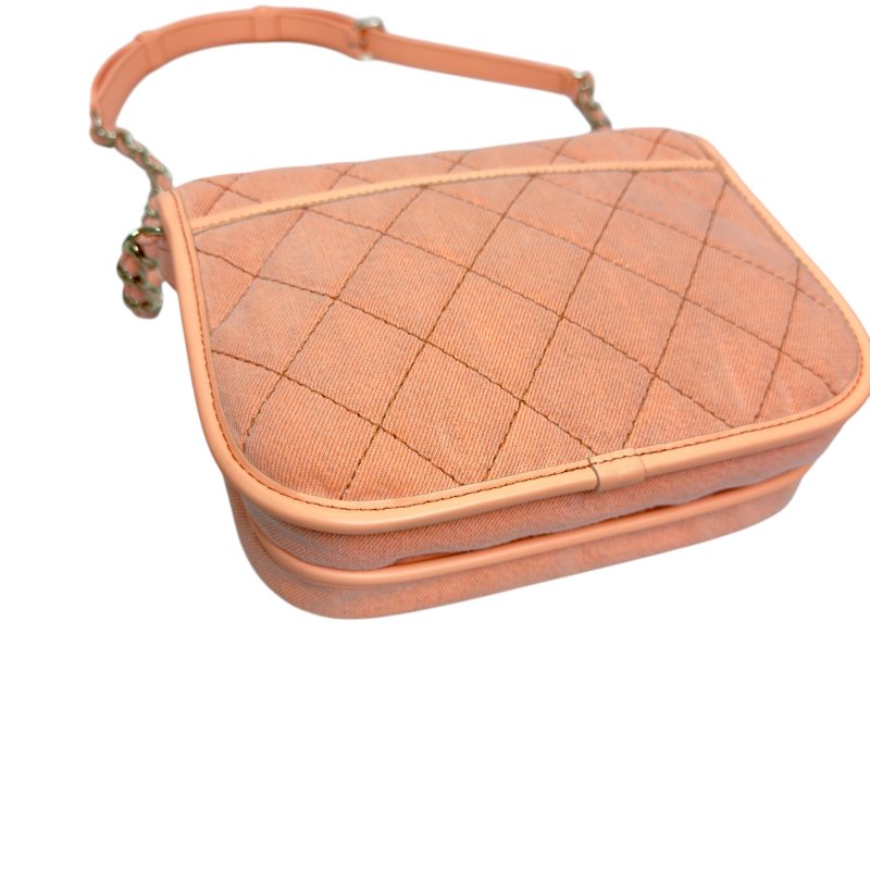 CHANEL CC 牛仔 丹寧 斜揹袋-12