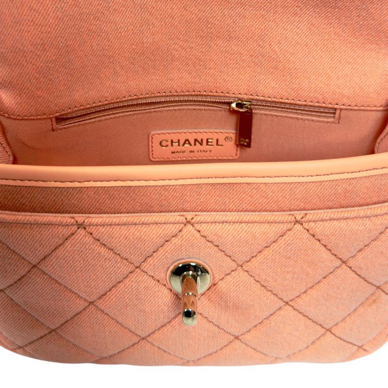 CHANEL CC 牛仔 丹寧 斜揹袋-16