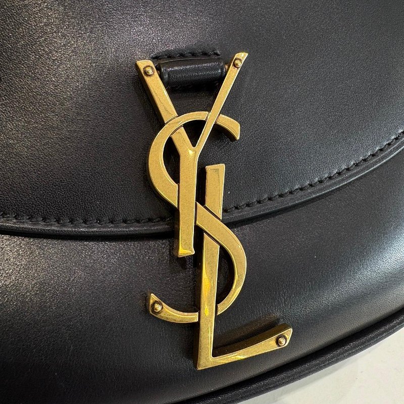 *SHIHNA名牌精品* YSL Saint Laurent KAIA 小款滑面牛皮馬鞍包(黑色)-1
