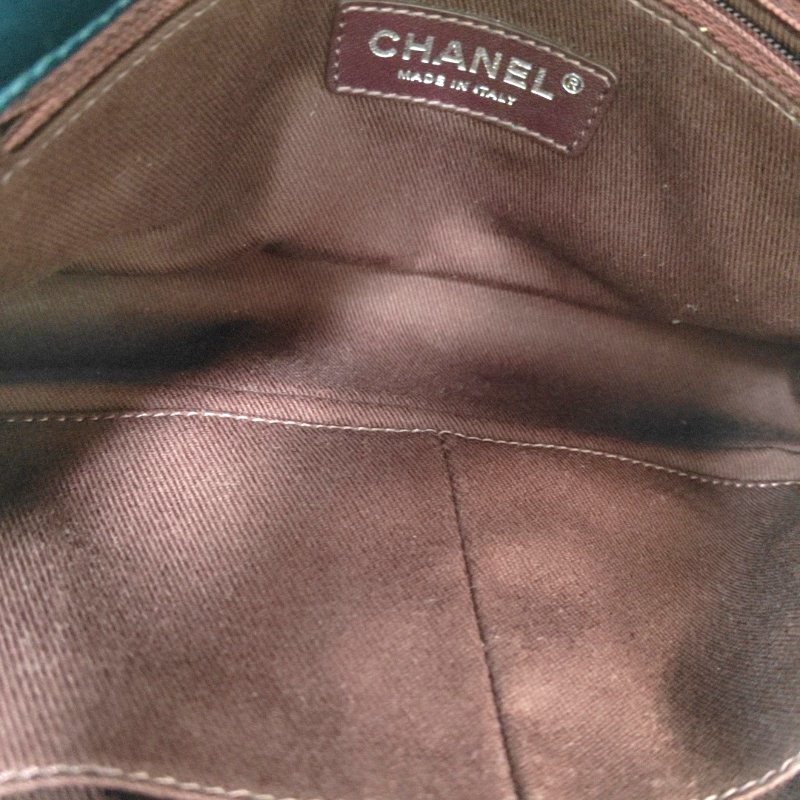 CHANEL CLASSIC FLAP中號深藍色牛皮菱格紋絎縫單肩包 釕色五金 22開-15