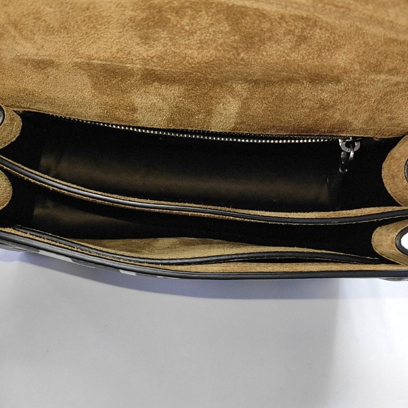 Miu Miu多色牛皮印花斜挎包單肩包銀色五金-6