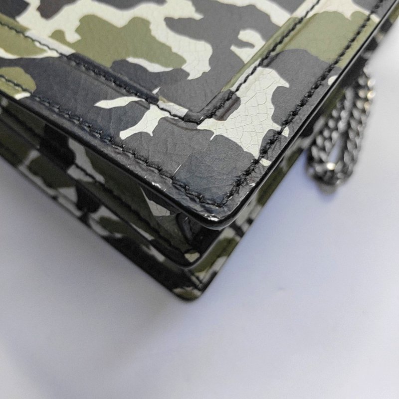 Miu Miu多色牛皮印花斜挎包單肩包銀色五金-10