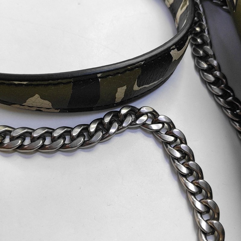 Miu Miu多色牛皮印花斜挎包單肩包銀色五金-11