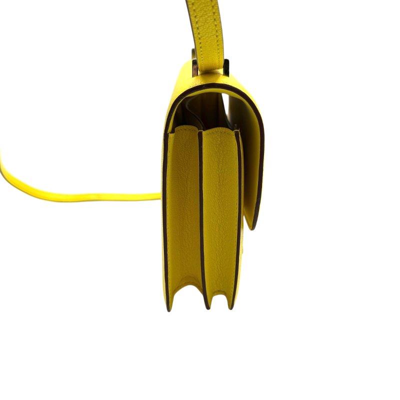 【美收精品】HERMES 黃色康康Constance 19 U刻 C-54-4