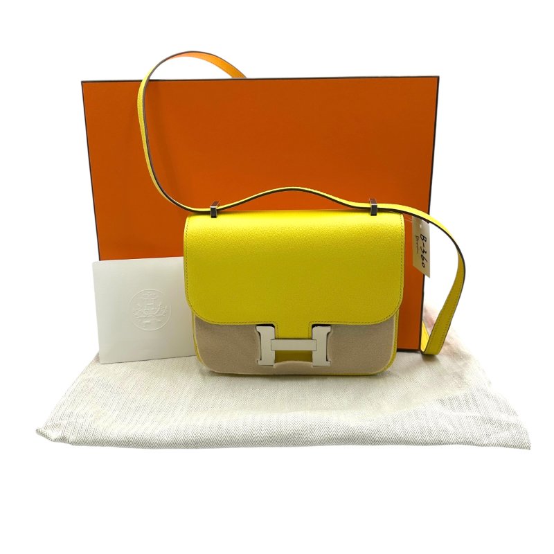 【美收精品】HERMES 黃色康康Constance 19 U刻 C-54-11