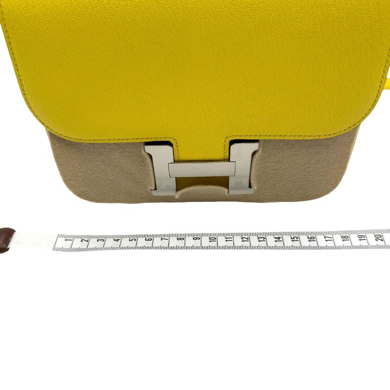 【美收精品】HERMES 黃色康康Constance 19 U刻 C-54-12