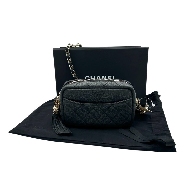 【美收精品】CHANEL 黑色單肩包 C-55-12