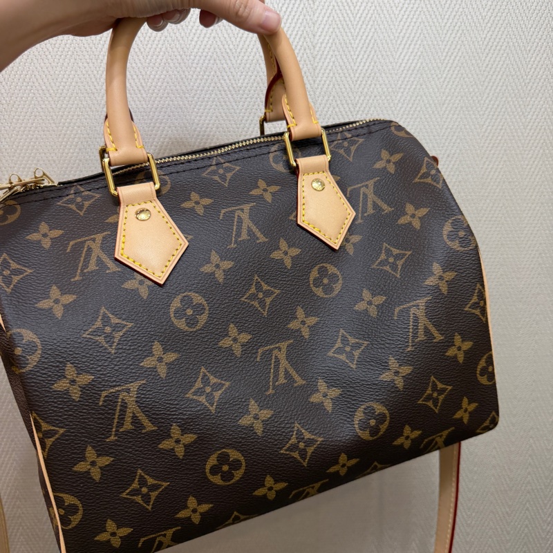 （極新！！）LV 原花金釦Speedy 25手提斜背波士頓包M46977-6