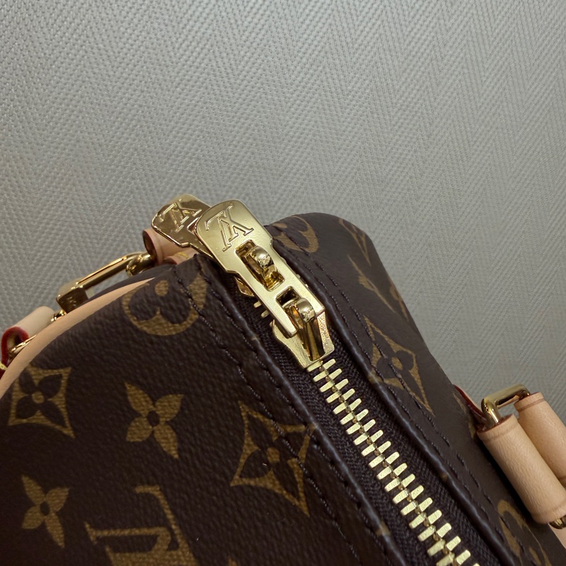 （極新！！）LV 原花金釦Speedy 25手提斜背波士頓包M46977-12