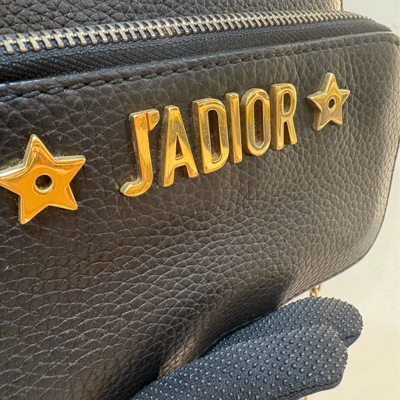 Dior 黑金雙層相機包 復古金鏈條-2