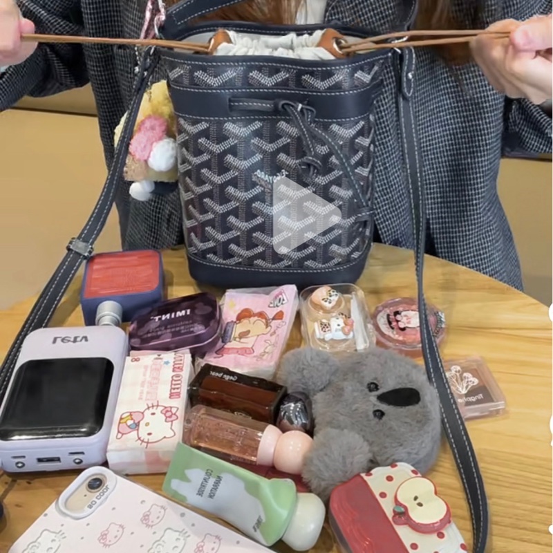 「M.Y精品」 goyard 戈雅 mini水桶包 小水桶 經典灰-2