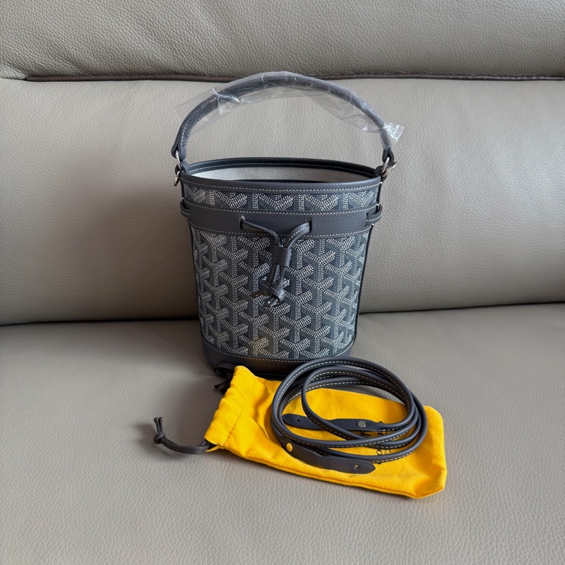 「M.Y精品」 goyard 戈雅 mini水桶包 小水桶 經典灰-6