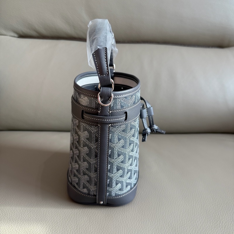 「M.Y精品」 goyard 戈雅 mini水桶包 小水桶 經典灰-9