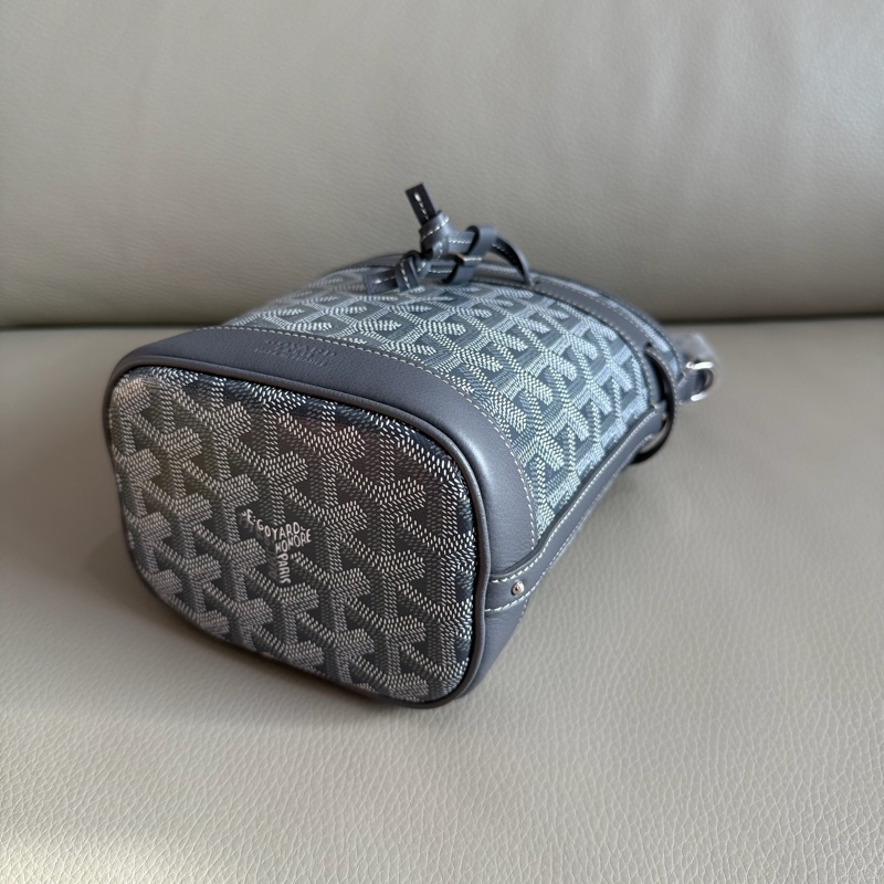 「M.Y精品」 goyard 戈雅 mini水桶包 小水桶 經典灰-12