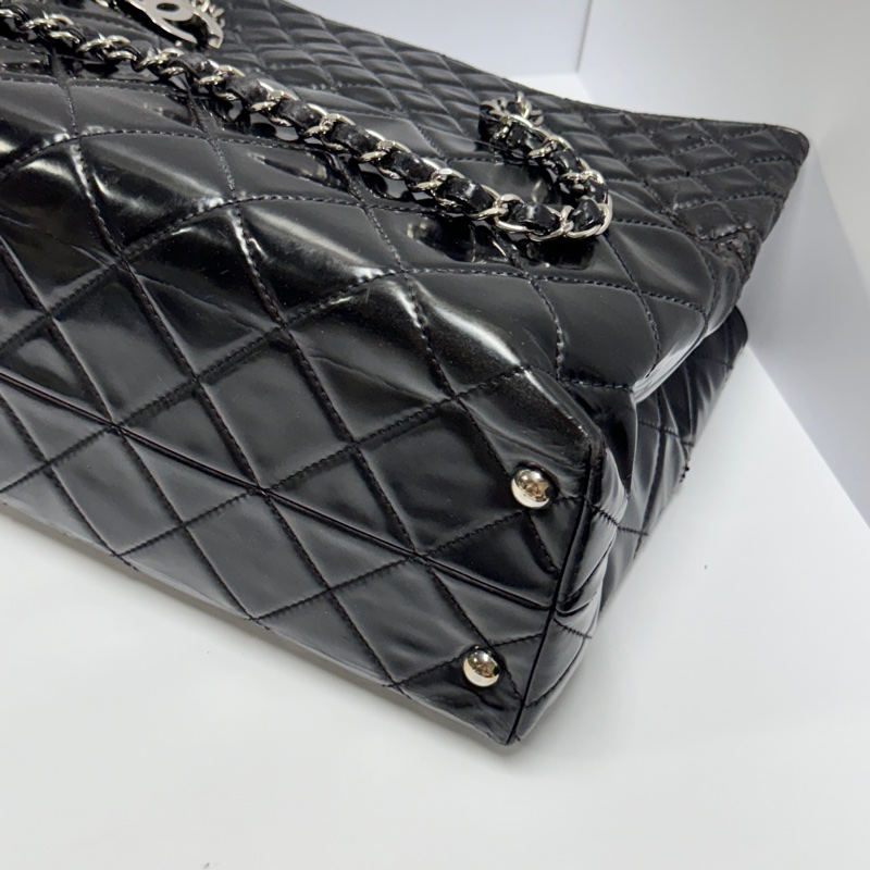 【年底優惠⏰】 Chanel 香奈兒 黑銀菱格紋 托特包 專櫃26萬！-7