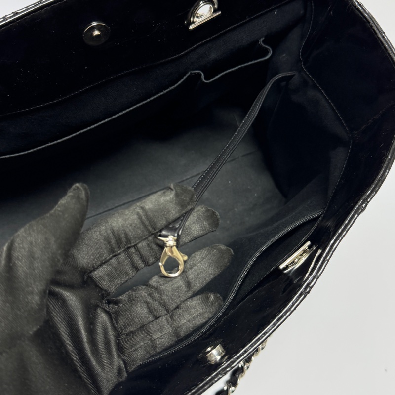 【年底優惠⏰】 Chanel 香奈兒 黑銀菱格紋 托特包 專櫃26萬！-15