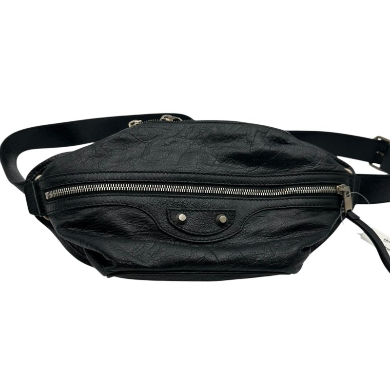 【美收精品】BALENCIAGA 黑機機車斜背包 C-58-0