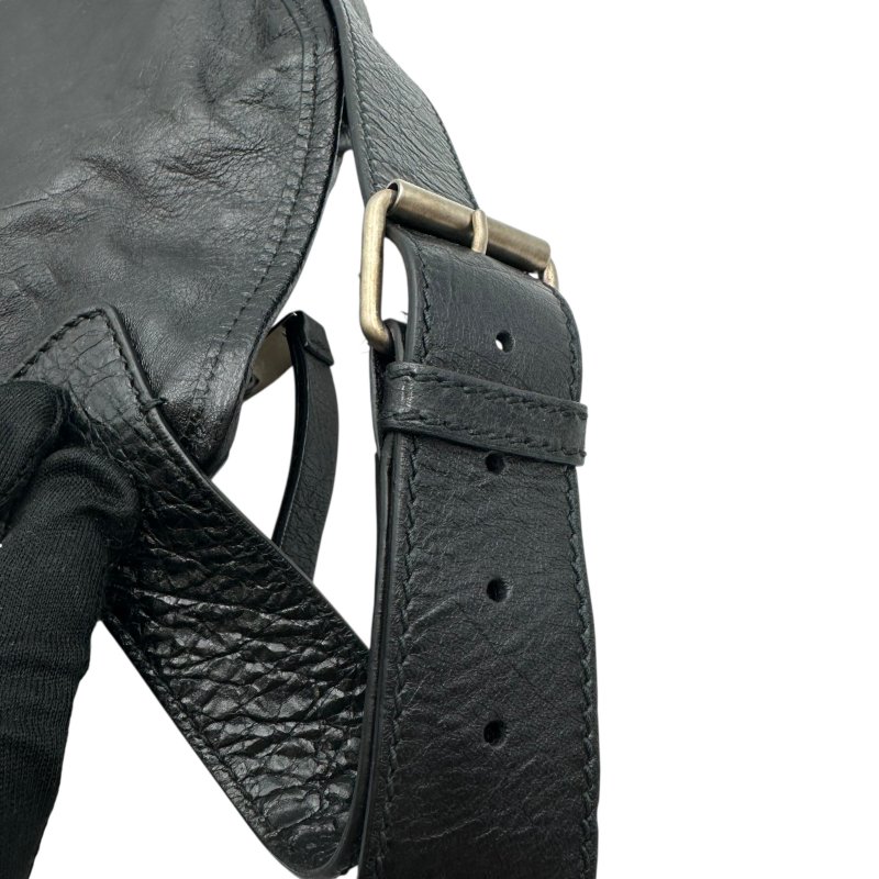 【美收精品】BALENCIAGA 黑機機車斜背包 C-58-6